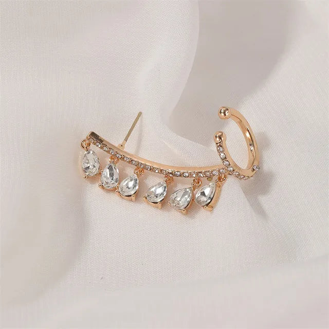 Pre Order:  One Piece Crystal Inlay Stud Earring