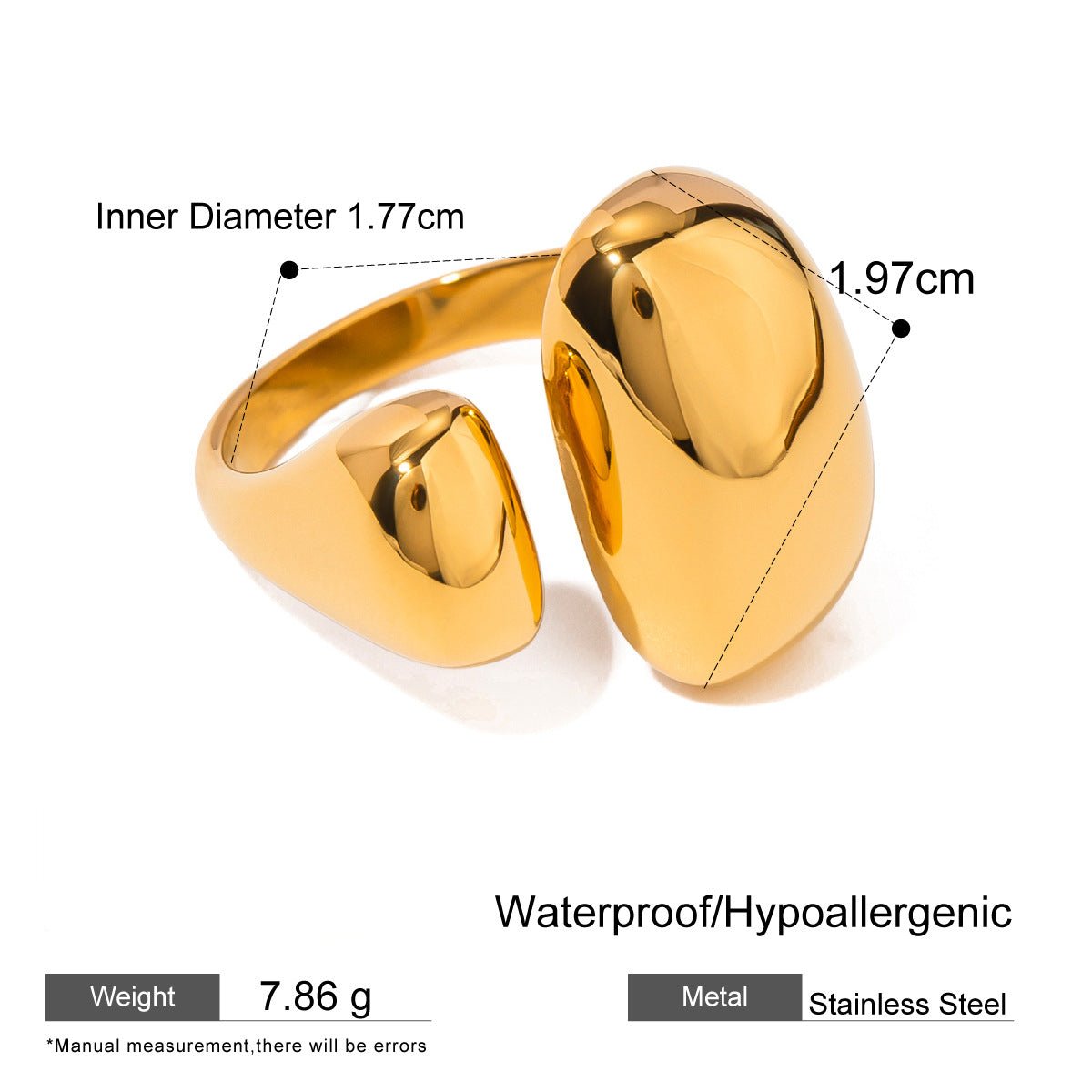 Pre Order: Stainless Steel Circular Open Ring