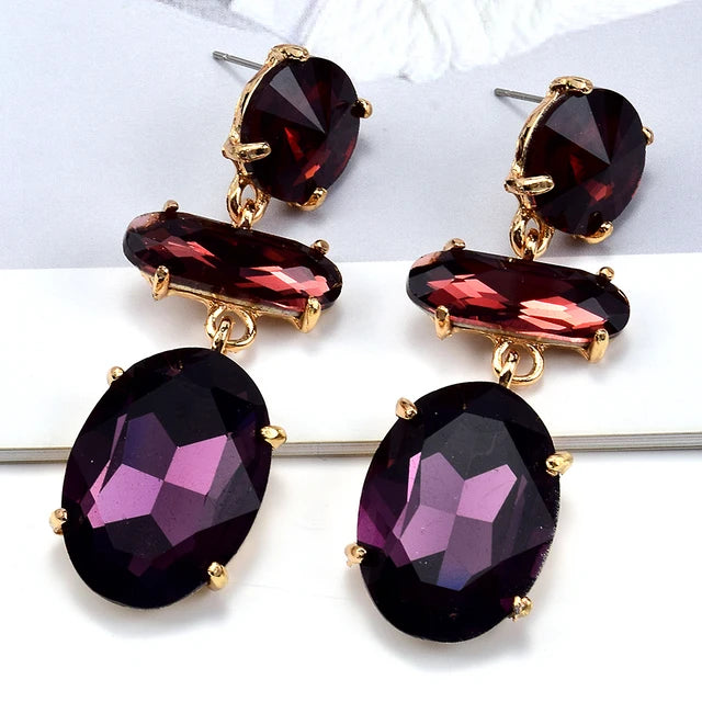 Pre Order:  Colored Gemstones Dangle Earrings