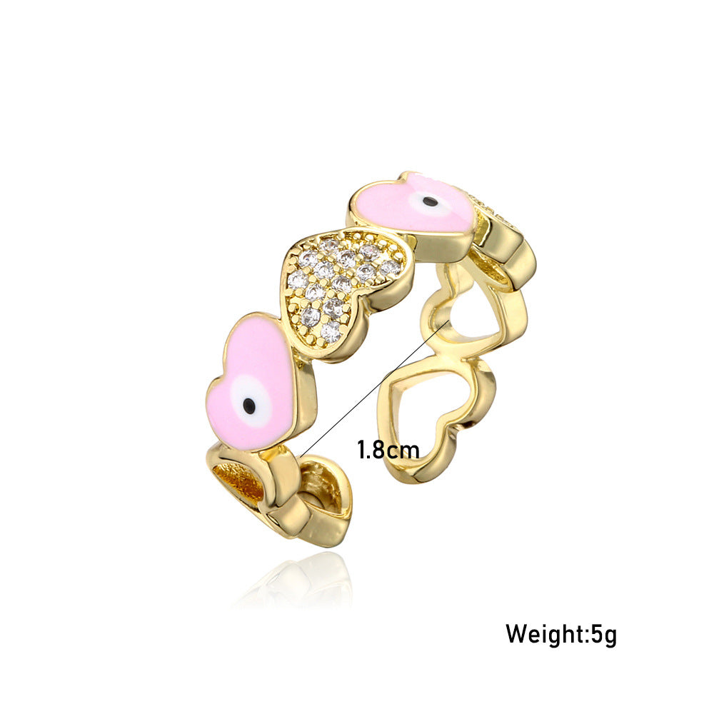 Pre Order:  Hearts Link Open Adjustable Rings