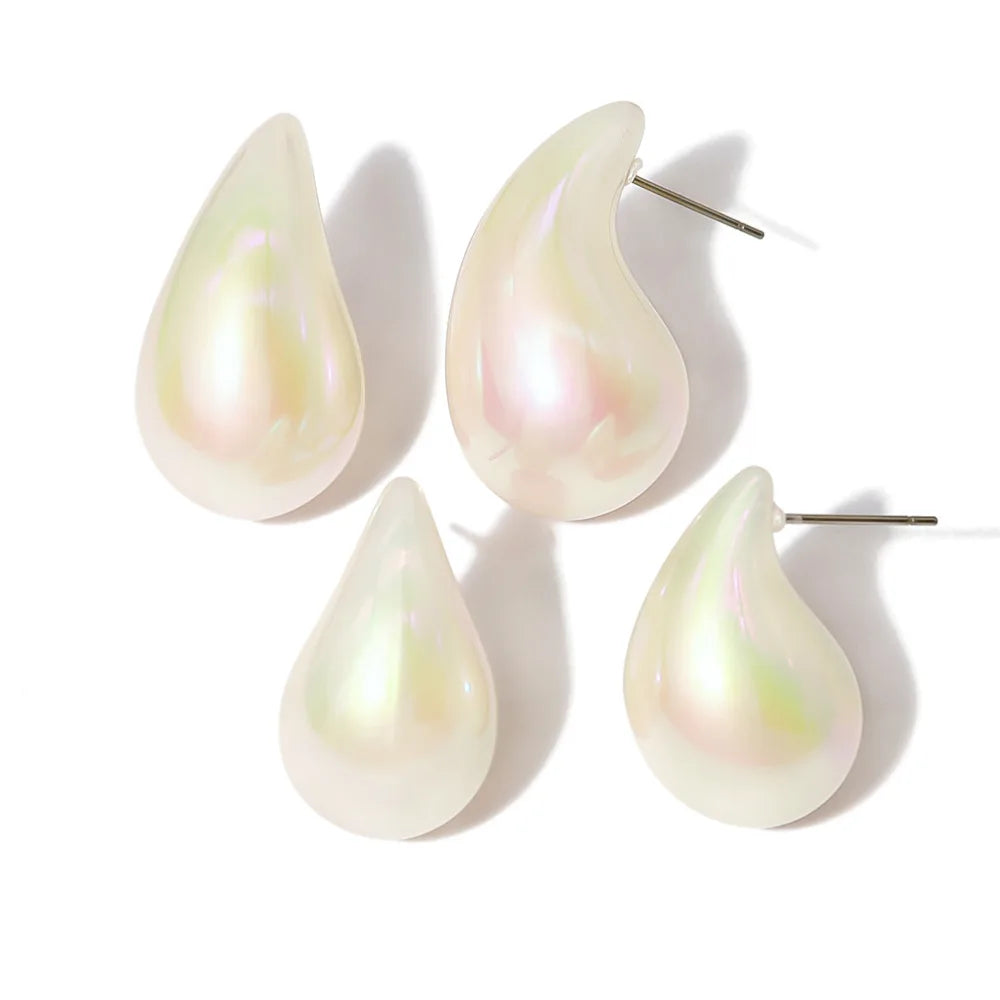 Pre Order:  Acrylic White Water Drop Earring