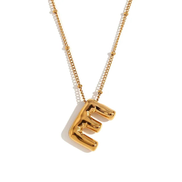 Pre Order:  Alphabet Pendant Plated Necklace