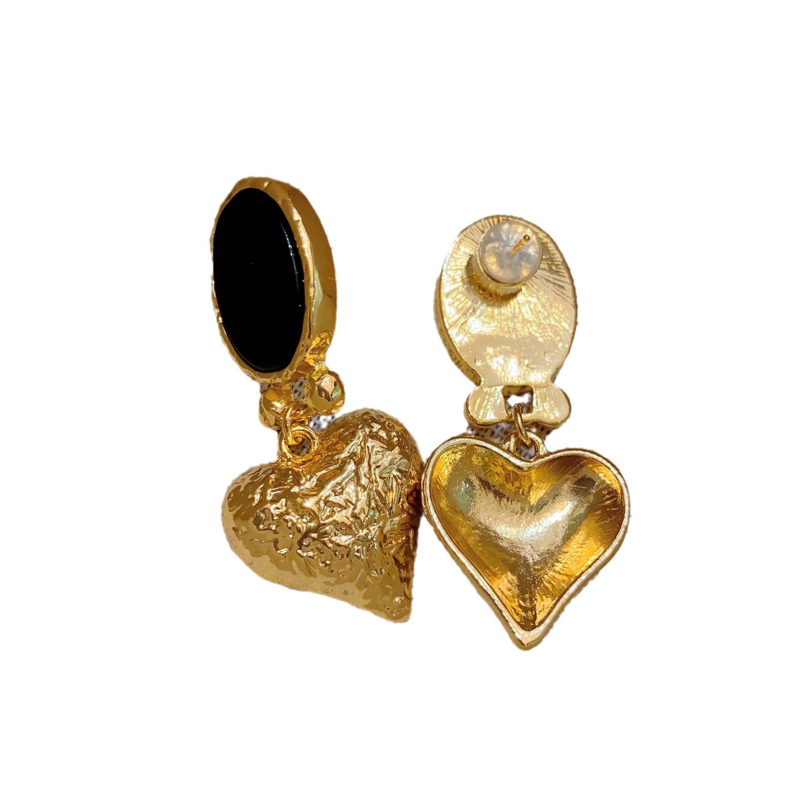 Pre Order:  Dangling Hearts Electroplated Gold Earrings