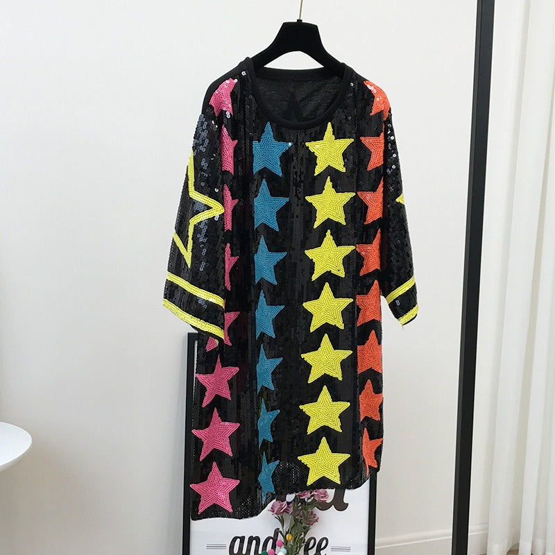 Star Sequin Loose T-Shirt