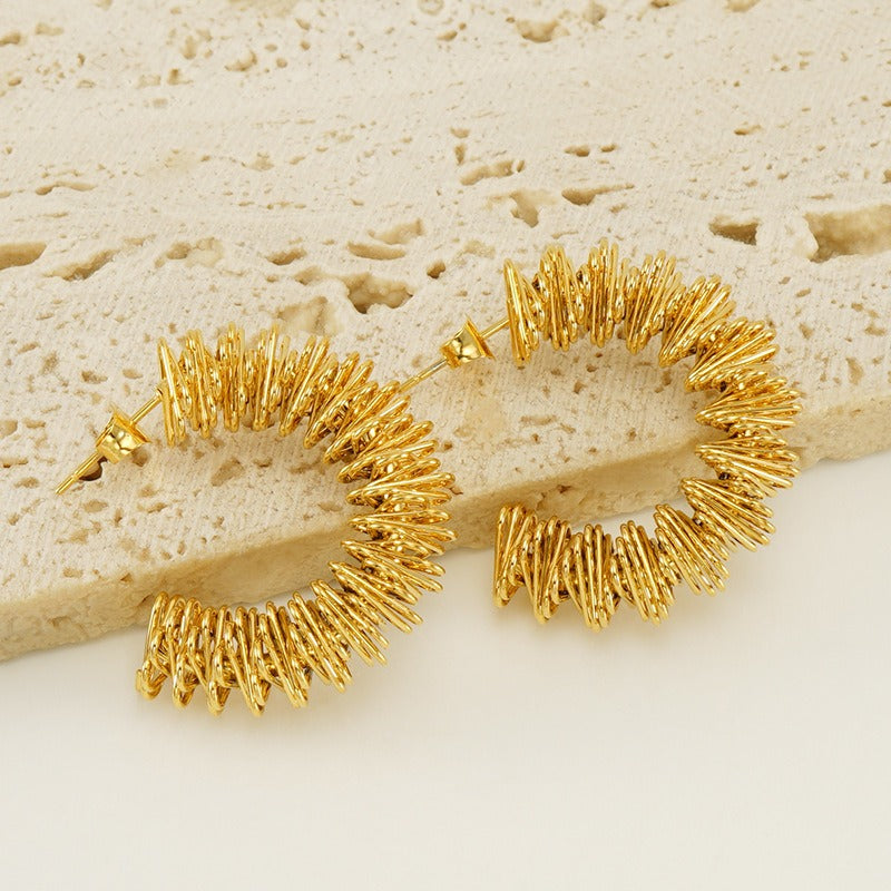 Pre Order:  Coil C-Hoop Gold Plated Earrings