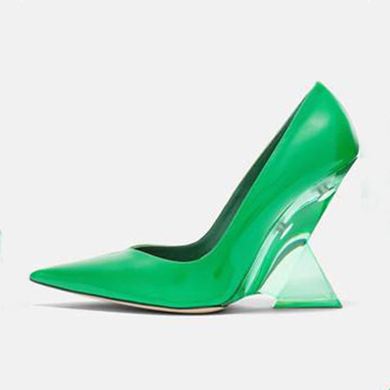 Pre Order:  Pointed Toe Triangular Heels Pumps