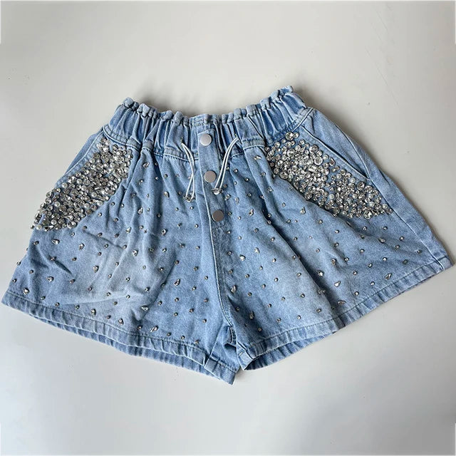 Pre Order:  Vintage Diamond High Waist Denim Shorts