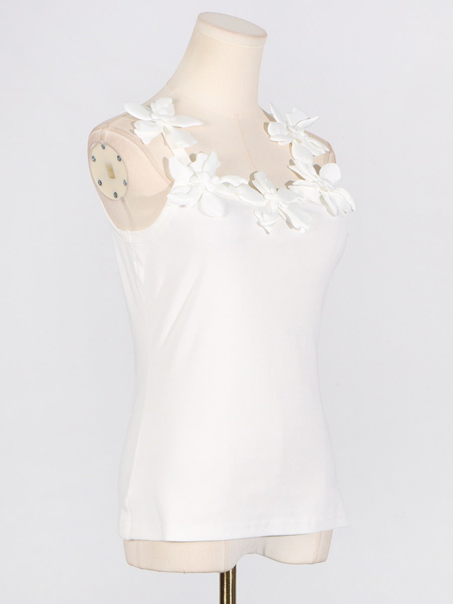 Pre Order:  3D Flower Slim Fit Jersey Top