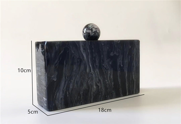 Pre Order:  Marble Grain Acrylic Crossbody Box Bag