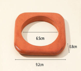 Pre Order:  Rounded Edges Square Wood Bracelet