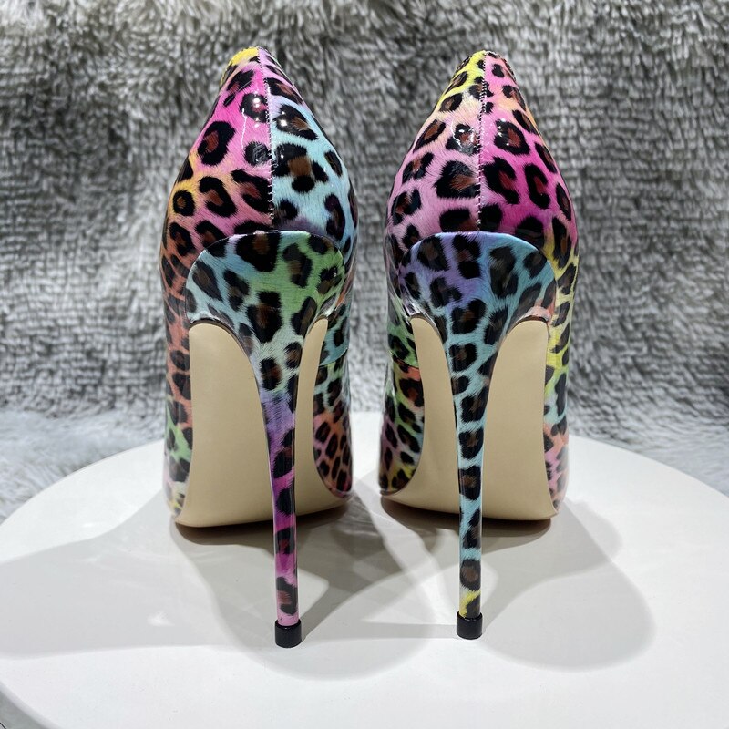 Pre Order:  Leopard Patent Printed Pointed-Toe Pump Shoes