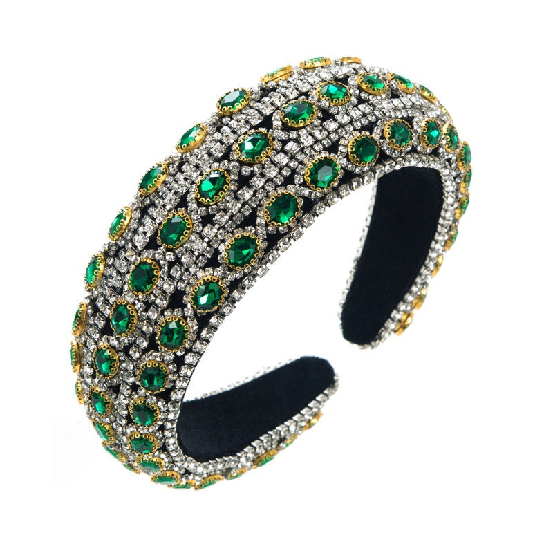 Pre Order:  Rhinestones Embellished Wide Headband