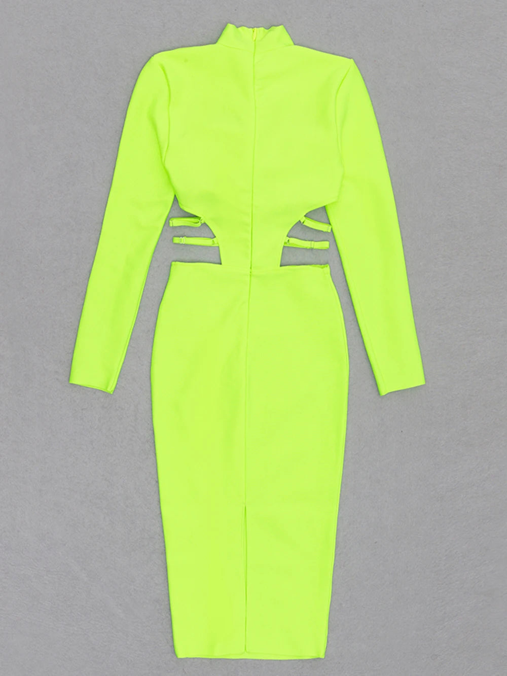 Pre Order:  Green Hollow-Out Slim-Fit Midi Dress