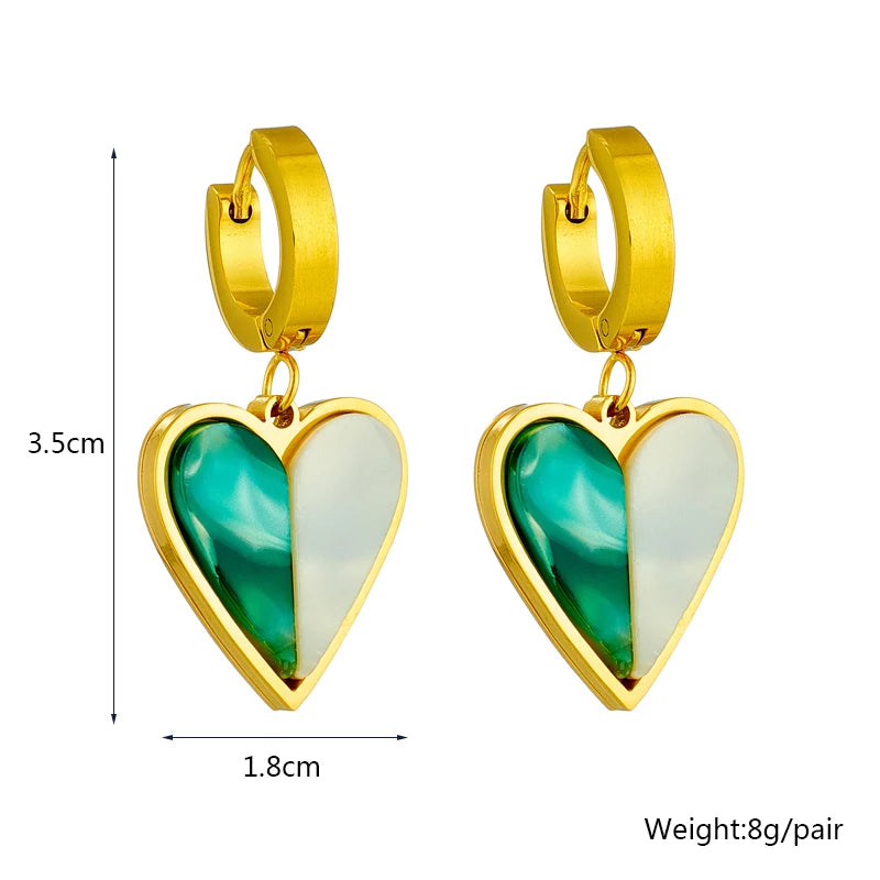 Pre Order:  Two-Tone Hearts C-Hoop Earrings