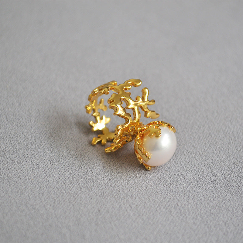 Pre Order:  Sea Moon Baroque Pearl Classic Ring