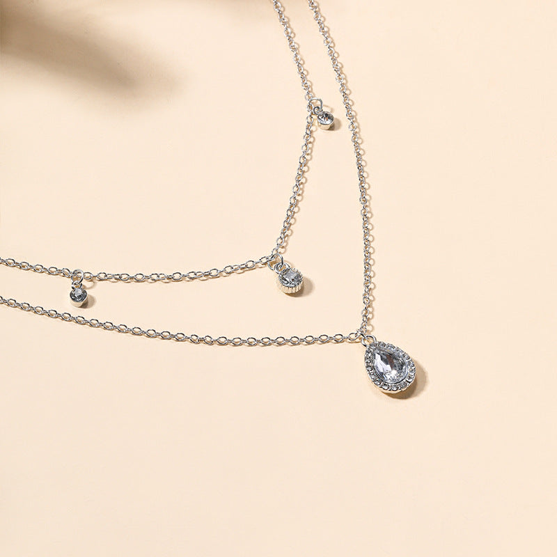 Pre Order:  Water Drop Diamond Clavicle Chain Necklace