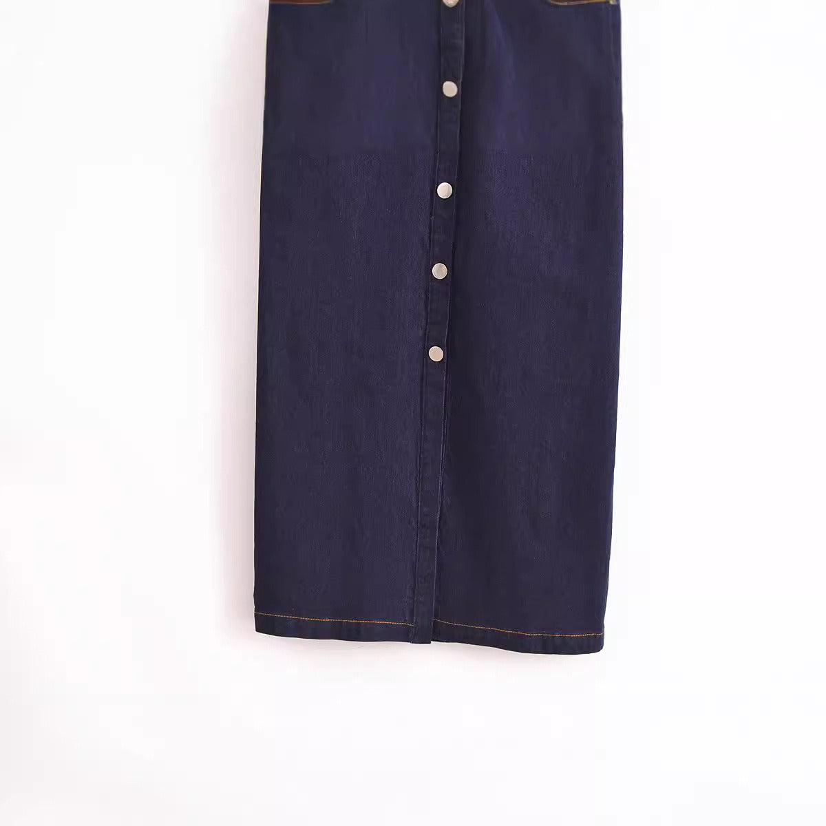 Pre Order:  Denim Midi Slim Fit Shirt Dress