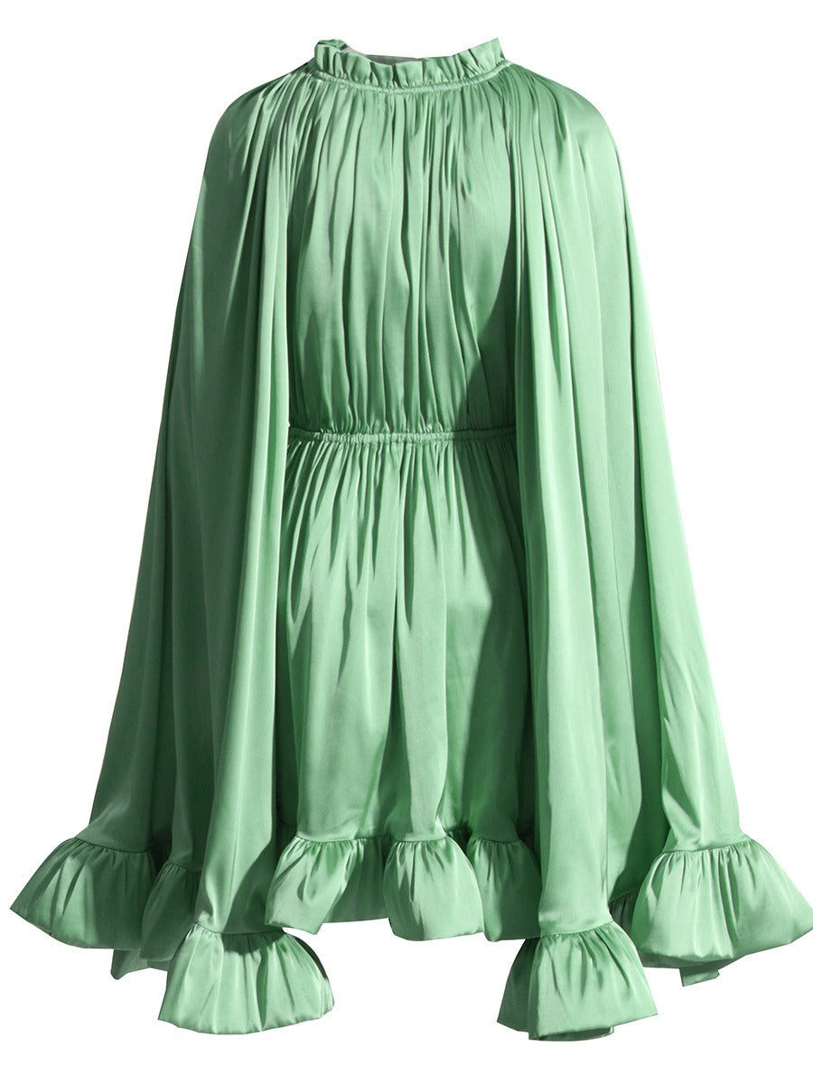 Pre Order:  Elegant Cinched Waist Ruffle Dress