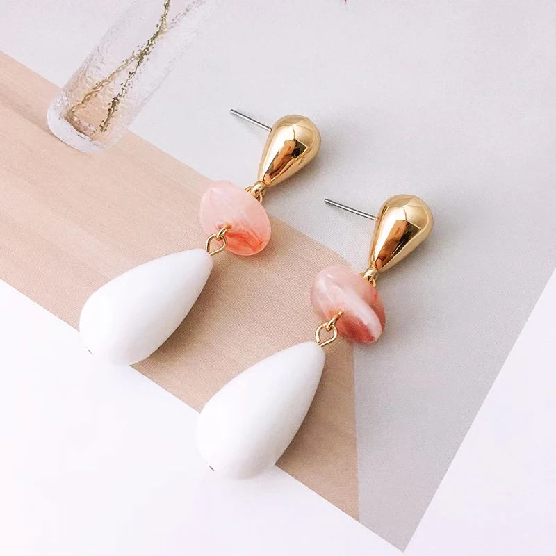 Pre Order:  Colorful Enamel Water Drop Earrings