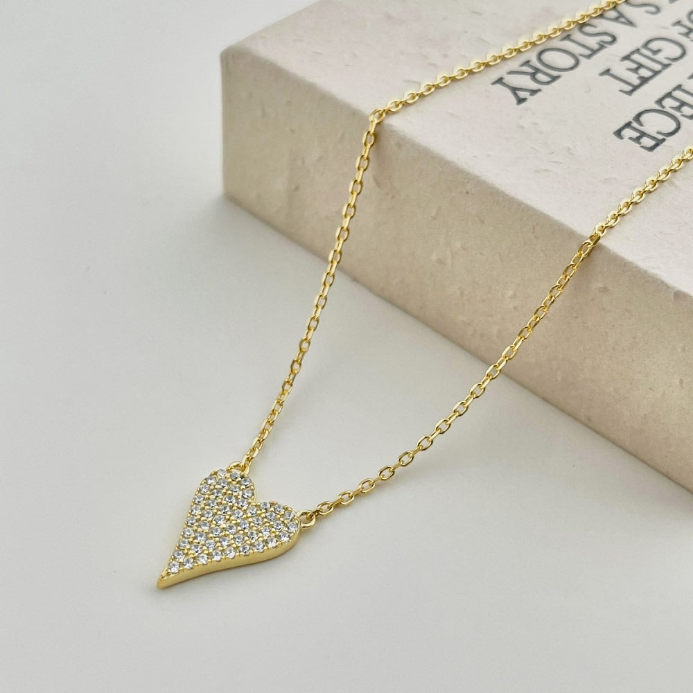 Pre Order:  Pendant Heart-Shaped Zircon Necklace