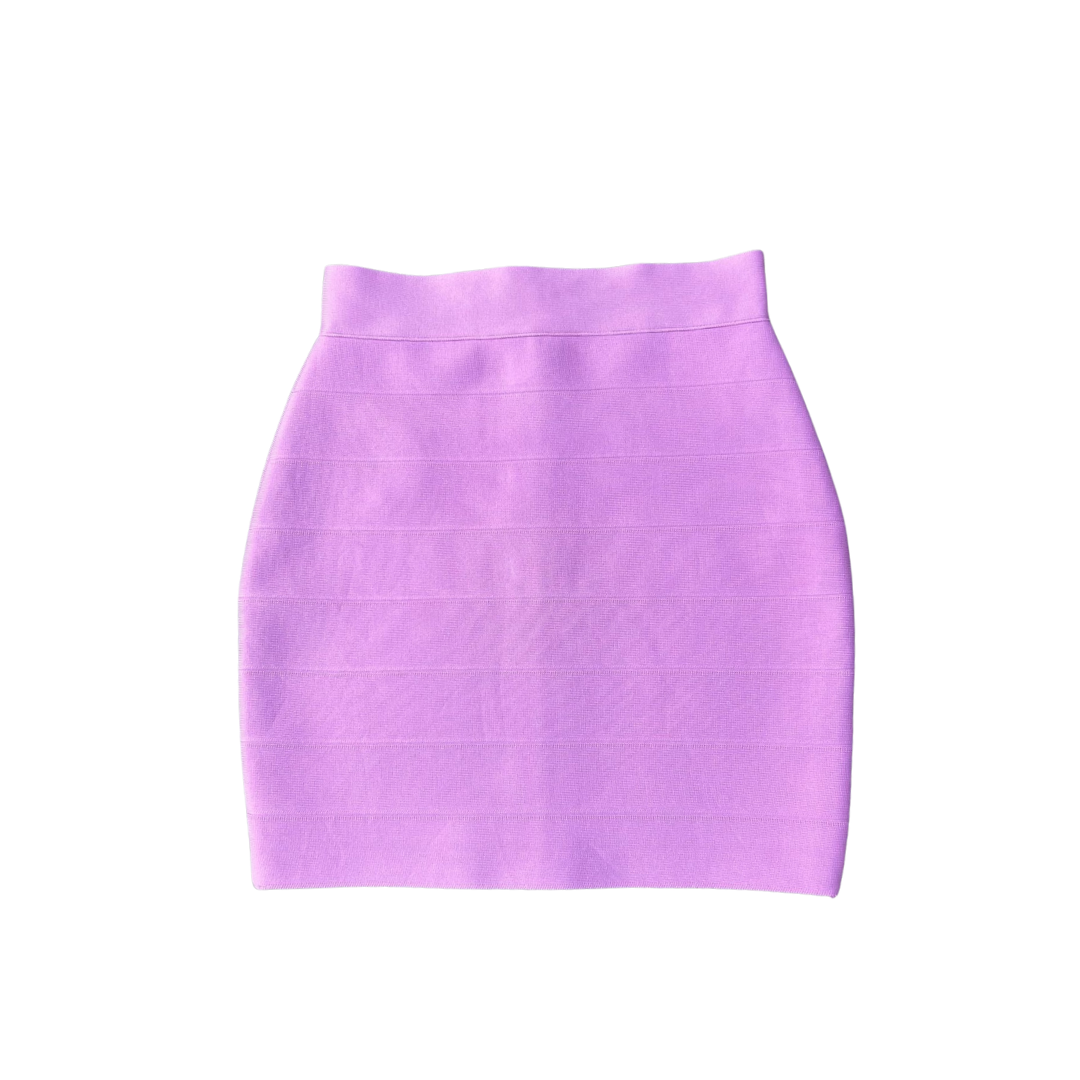 Chic Solid Stretch Wrap Mini Skirt