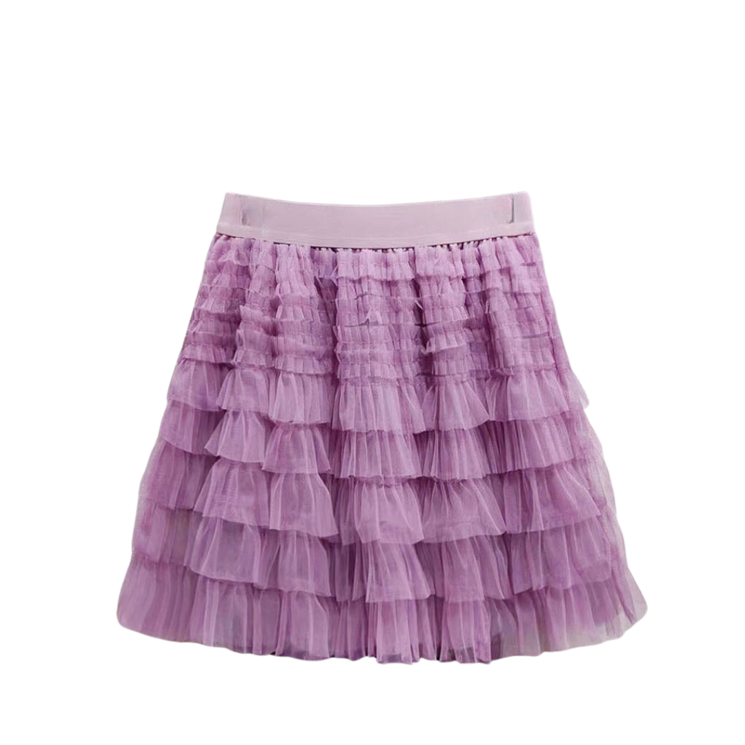 Pre Order:  A-Line Layer Mesh Short Skirt