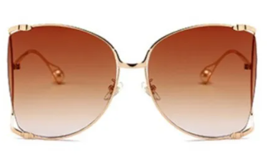 Pre Order:  Pearl Temple Tips Square Sunglasses