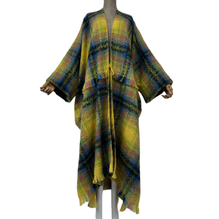 Pre Order:  Cozy Plaid Maxi Winter Cardigan - WINI