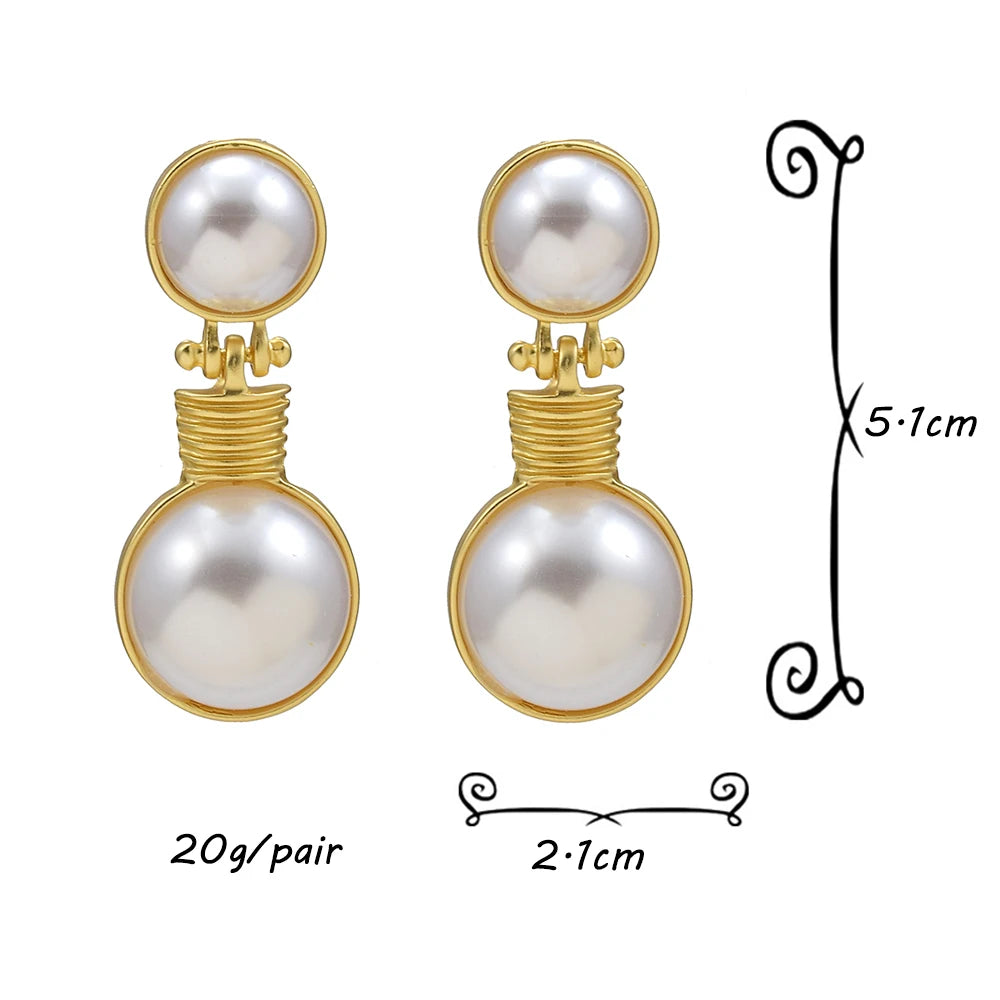 Pre Order:  Round Colored Gems Drop Earrings