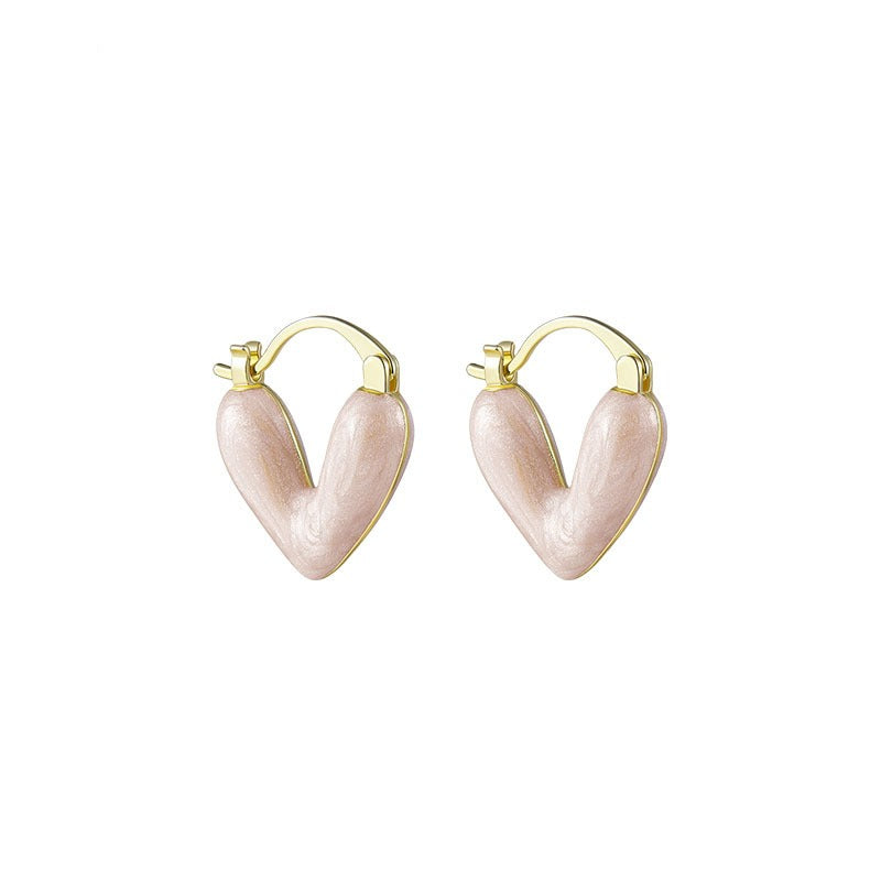 Pre Order:  Vintage Enamel Love Heart Earrings