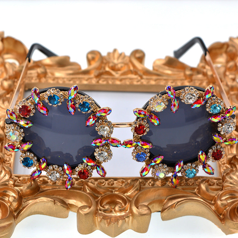 Pre Order:  Baroque Diamond Studded Exaggerated Sunglasses