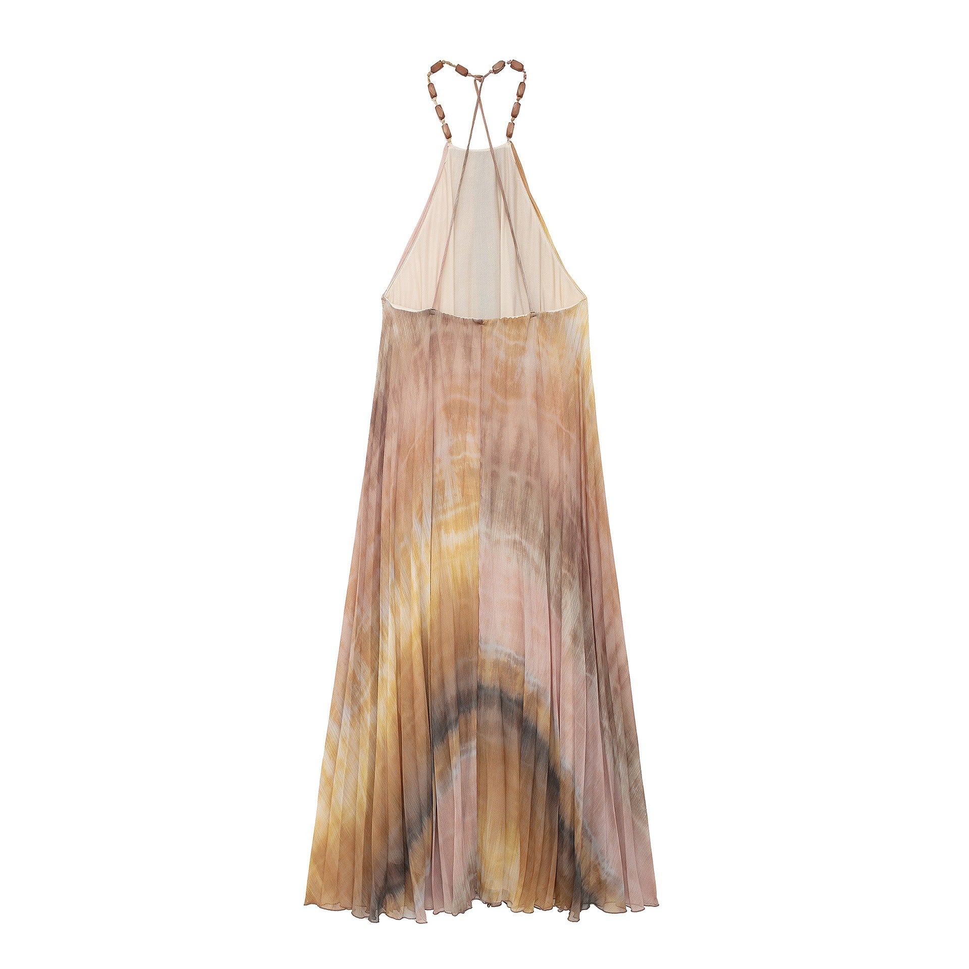 Pre Order:  Tie Dye Halter Neck Pleated Dress