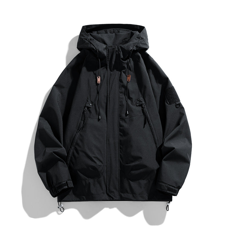 Pre Order:  Solid Hooded Windbreaker Jacket