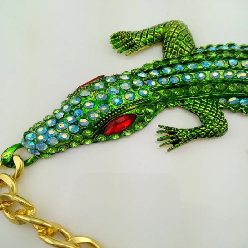 3D Crocodile Chain Necklace - Pre Order: Ships Feb 29