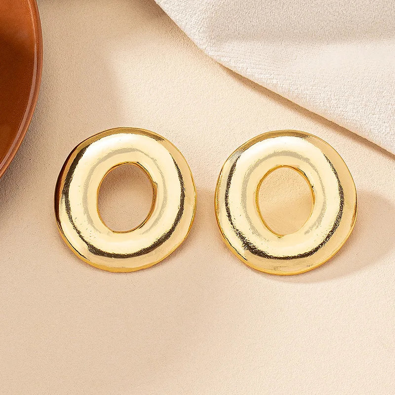 Pre Order:  Circular Plated Stud Earrings