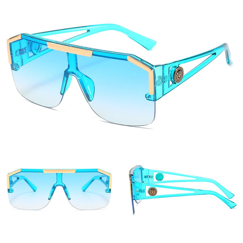 Pre Order:  Oversized Square Semi-Rimless Sunglasses