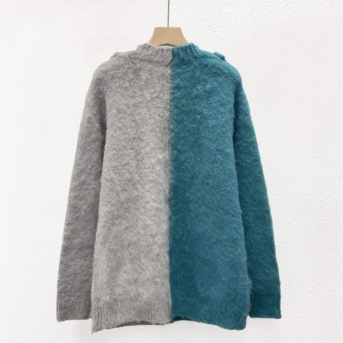 Pre Order:  Color Block Pocket Splice Thicken Knit Cardigan