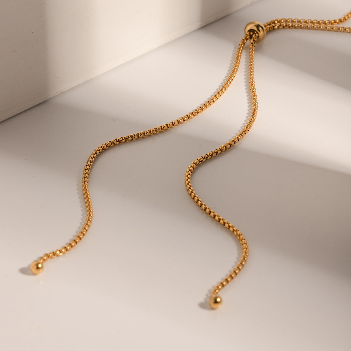 Pre Order:  Wavy Gold Plated Pull Necklace