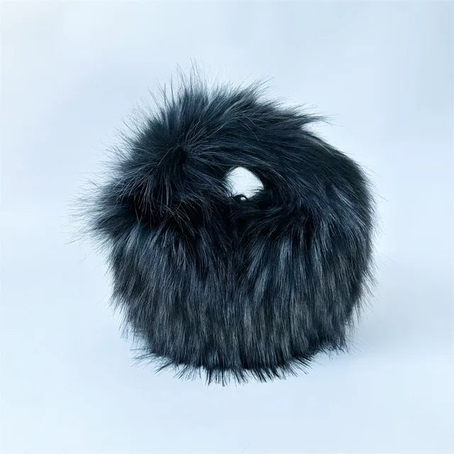 Pre Order:  Fluffy Faux Fur Round Handbag