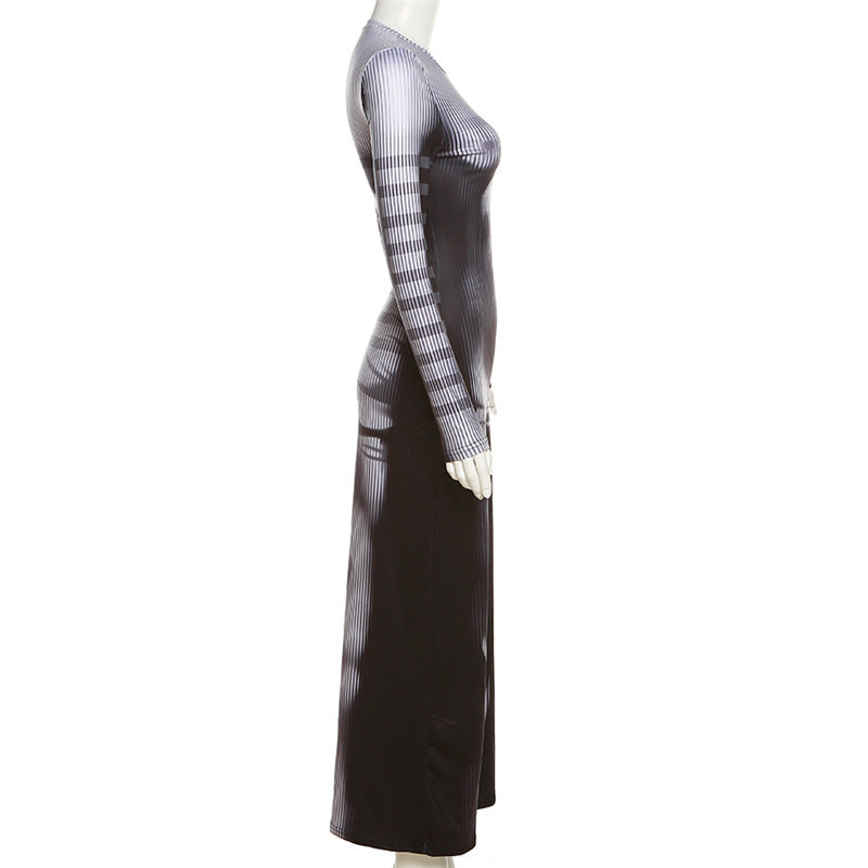 Pre Order:  Digital 3D Printed High Waist Dress