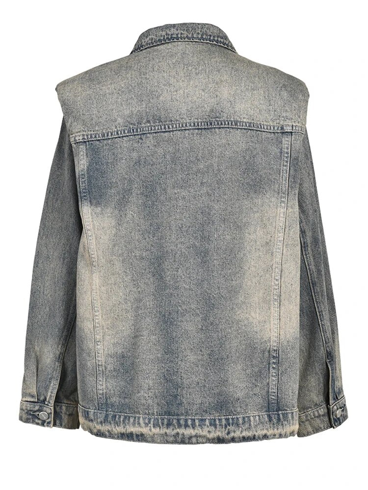 Pre Order:  Shaped Shoulders Denim Jacket