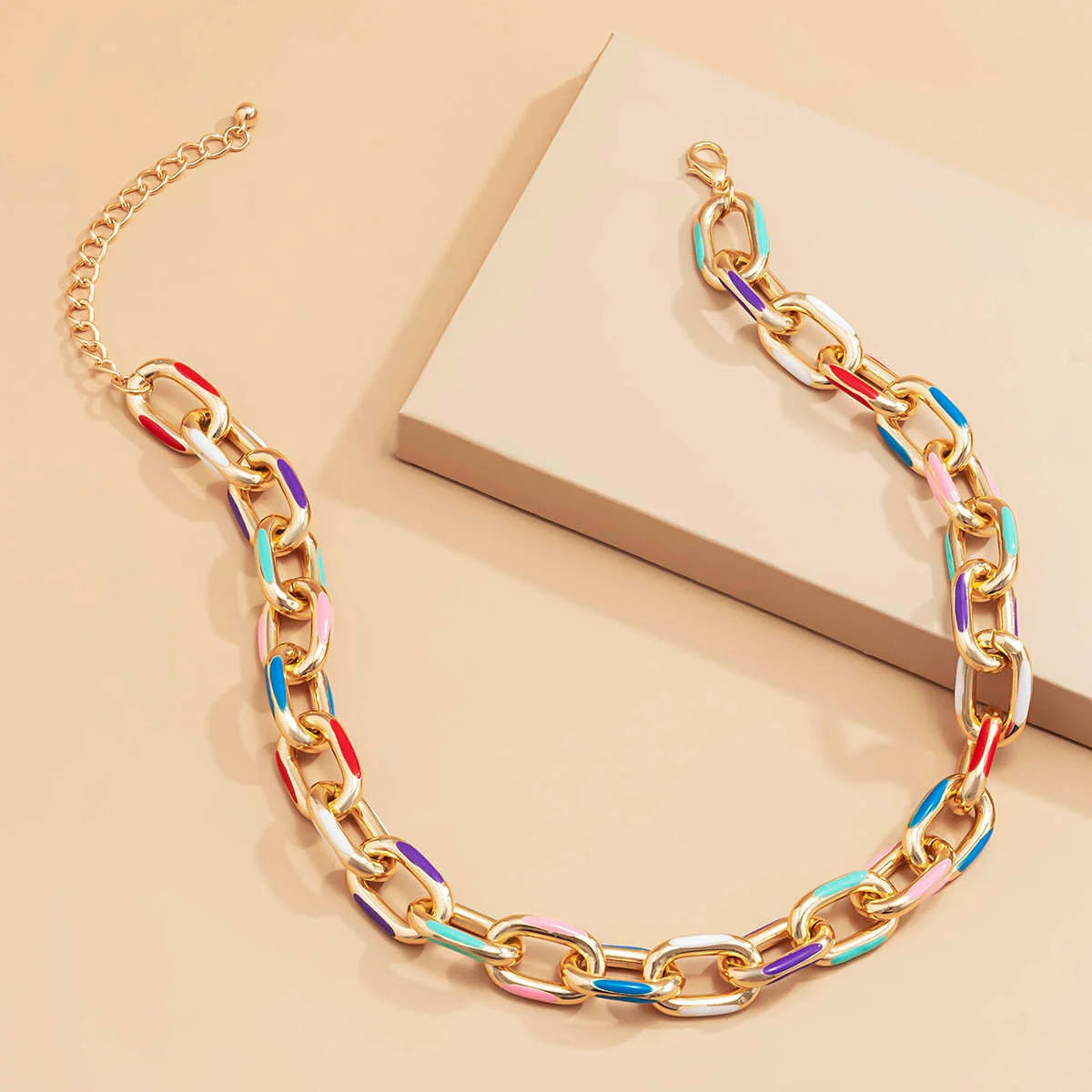 Pre Order:  Rainbow Chain Plated Gold Necklace