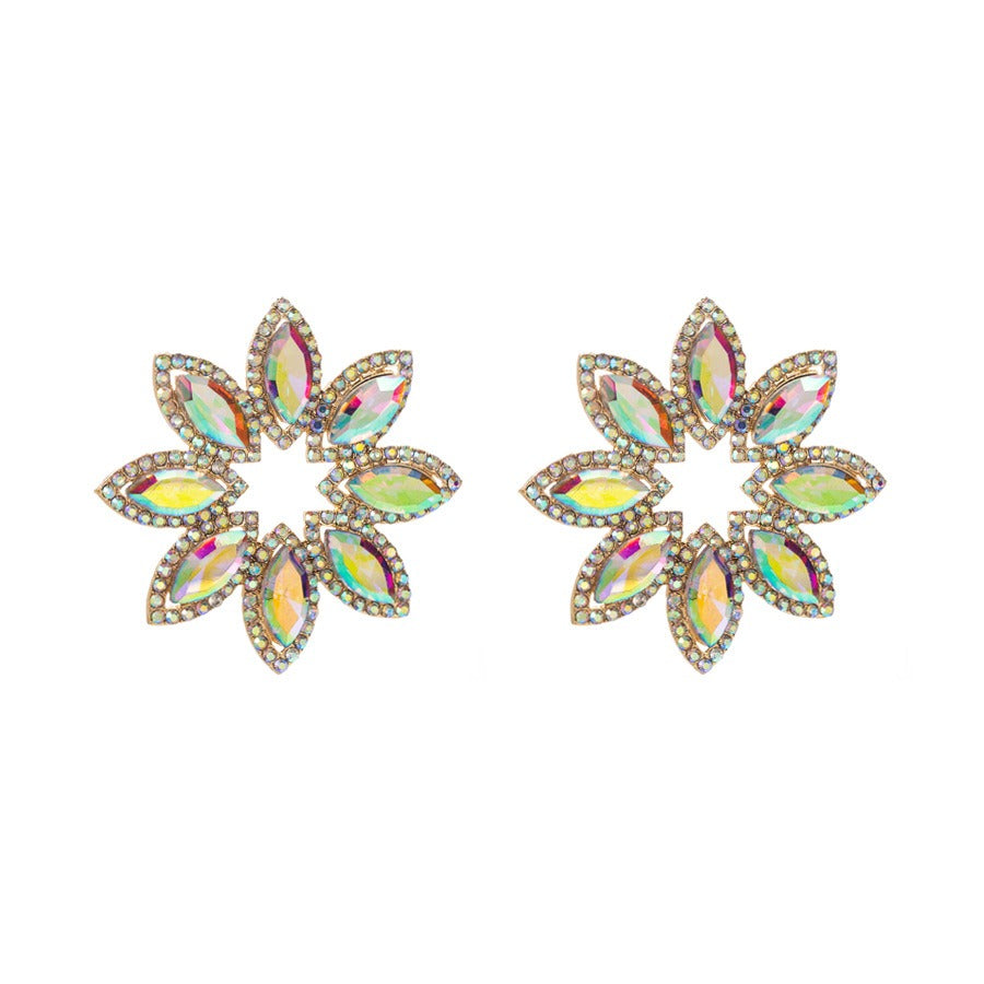 Pre Order:  High-End Diamond Flower Earrings