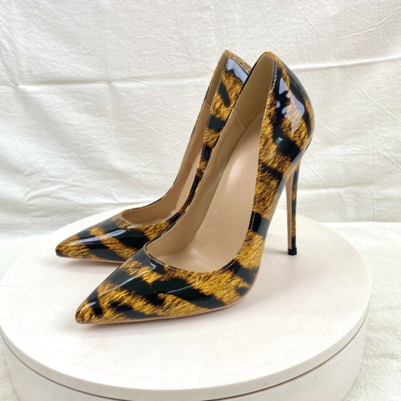 Pre Order:  Patent Tiger Stripes Stilettos