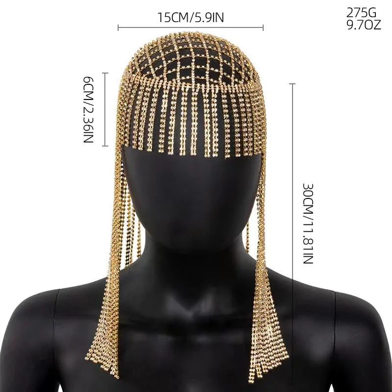 Pre Order: Water Diamond Long Flow Headpiece Hair Chain