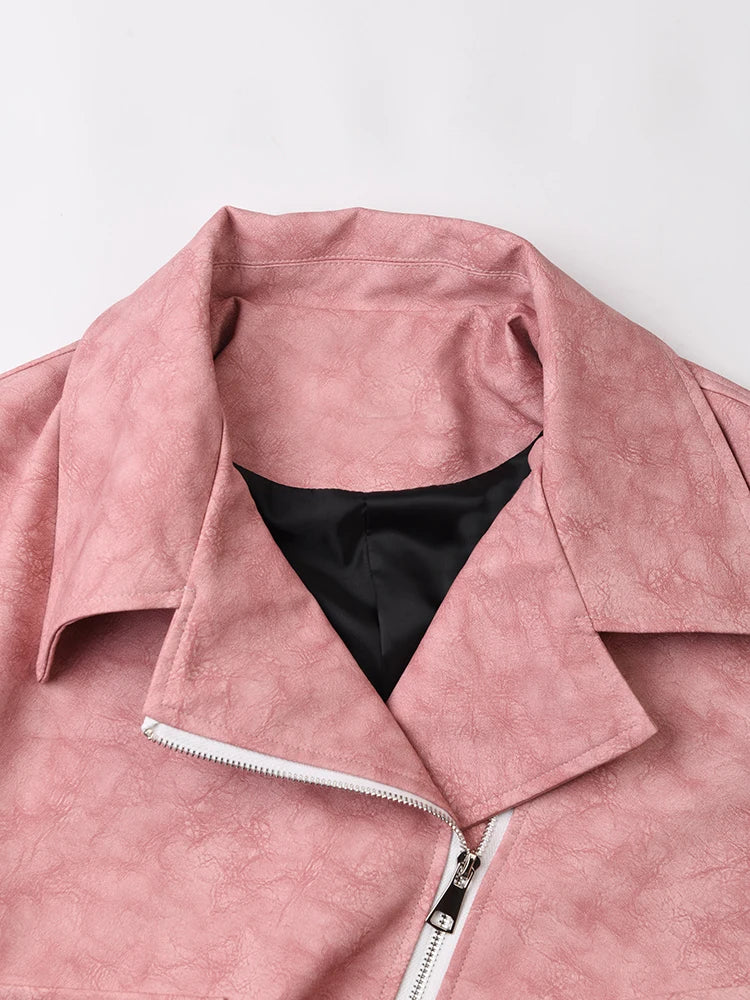 Pre Order:  Marbled Faux Leather Jacket