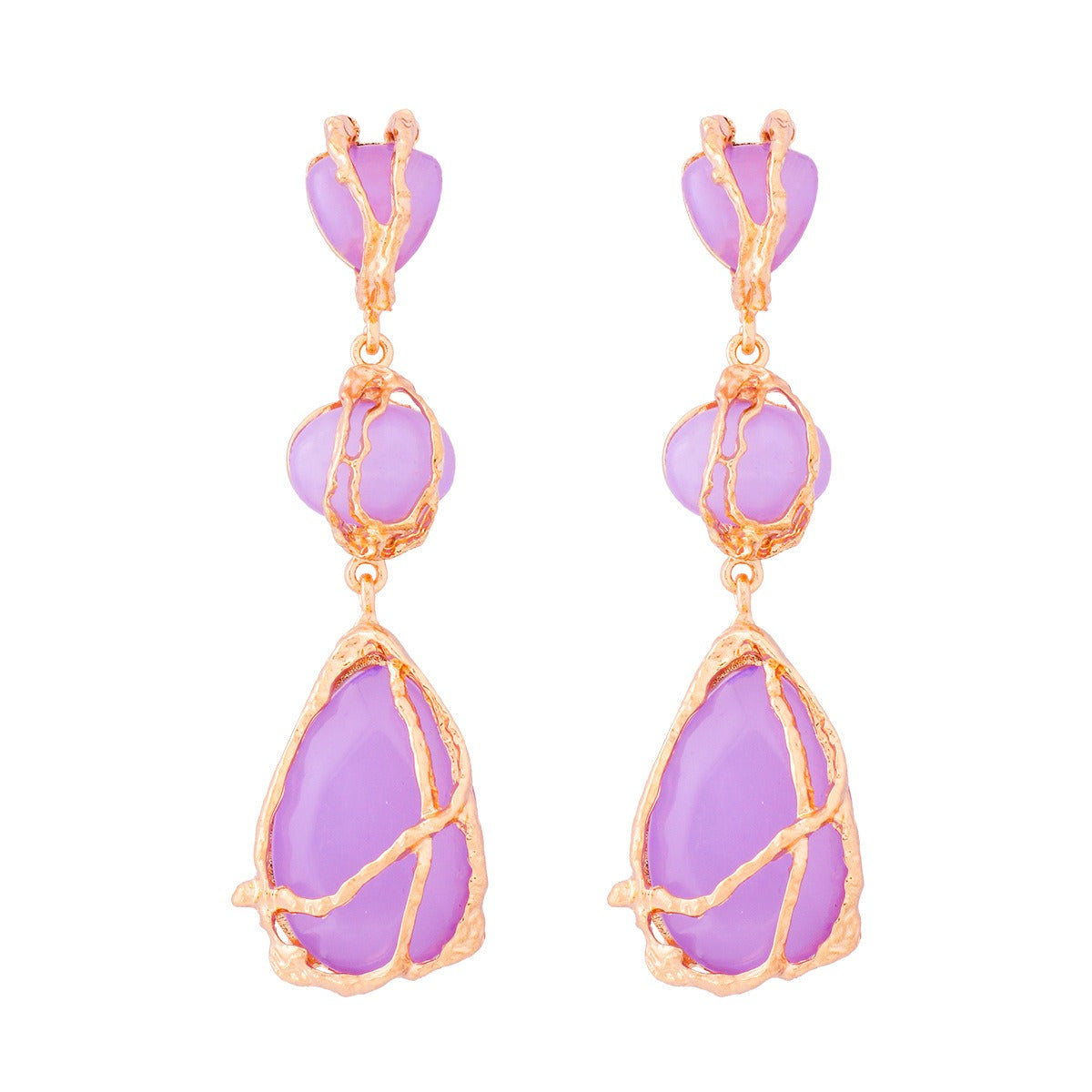 Pre Order:  Bohemian Tear Drop Resin Earrings