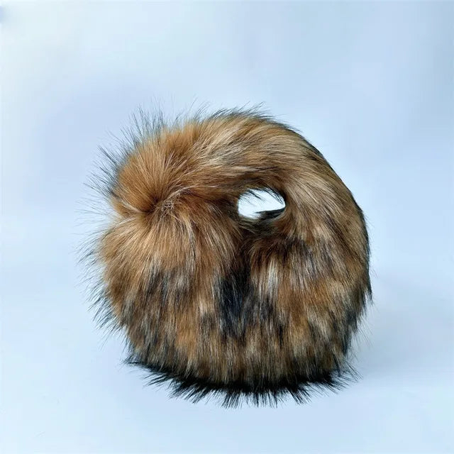 Pre Order:  Fluffy Faux Fur Round Handbag