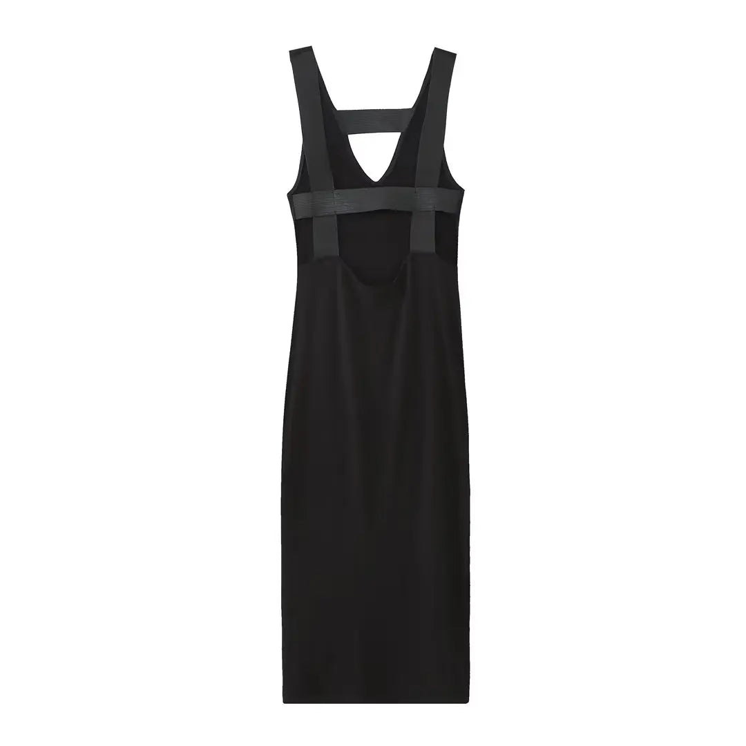 Pre Order:  Strap Knitted Sleeveless Midi Dress