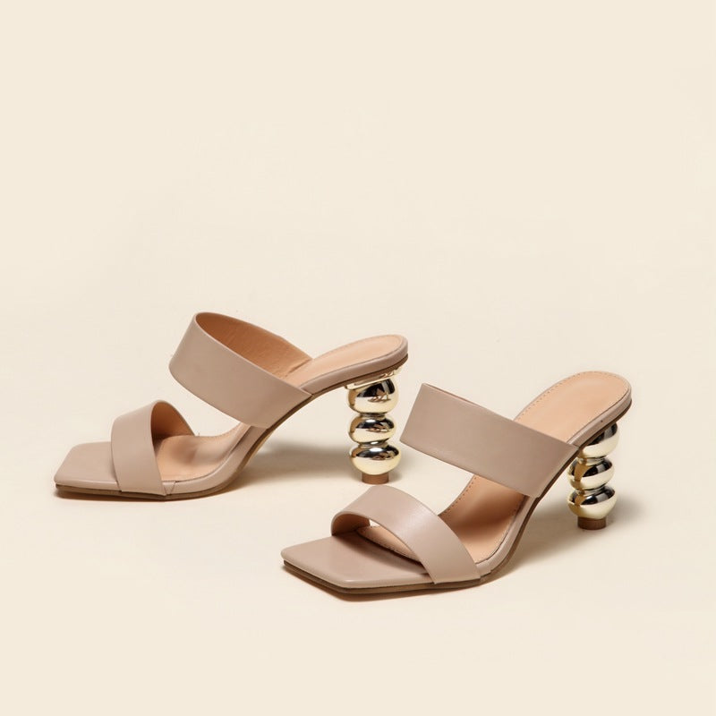 Pre Order:  Metallic Bubble Heels Sandals